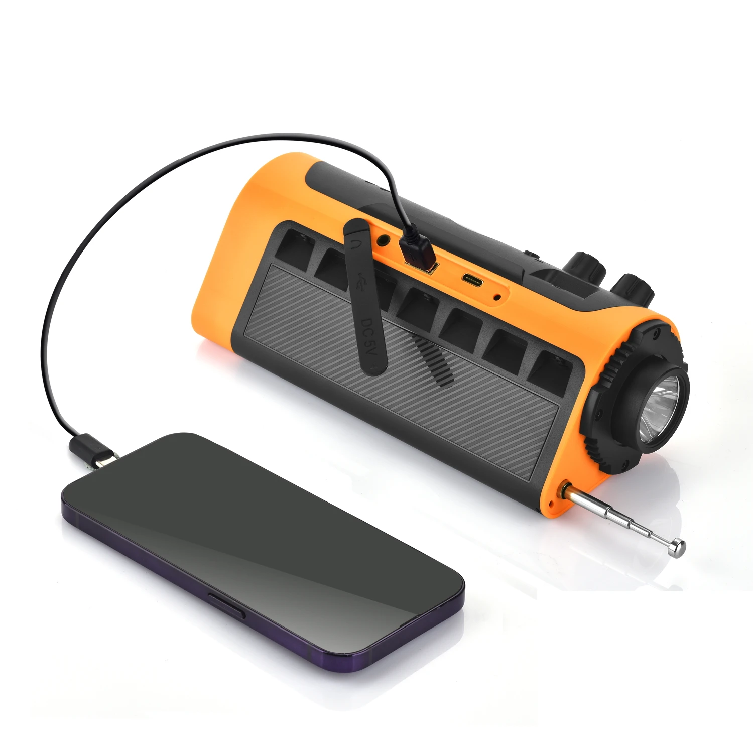 Многофункциональный светодиодный экран портативный fm am погодное радио аварийное ручное рукоятка водонепроницаемое Солнечное зарядное радио