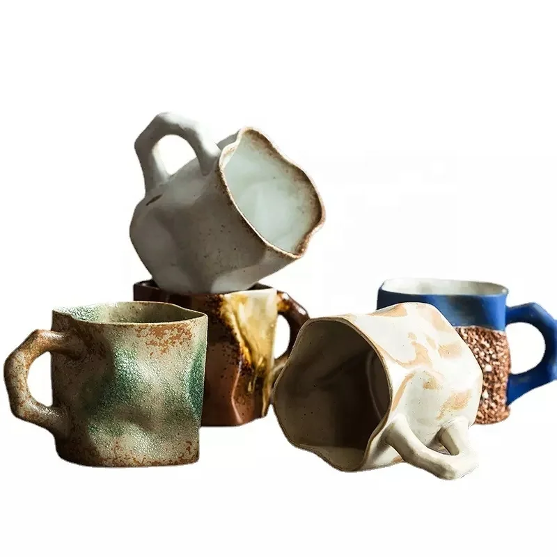 New Hot Selling Special-shaped Retro Stoneware Mug French Exquisite Coffee Cup Buy Retro Stoneware Mug,Special