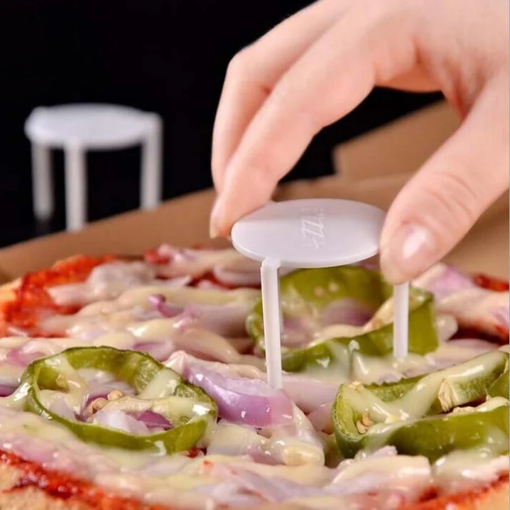 Wholesale disposable plastic pizza tripod saver pizza stand for pizza delivery
