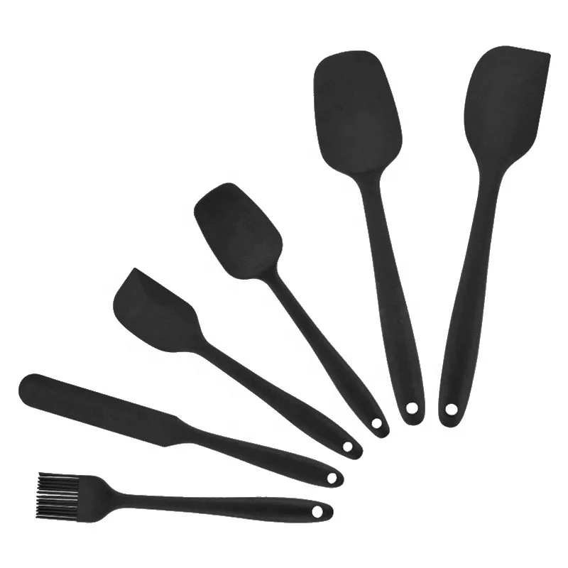 
6pcs baking tools silicone scraper brush spatula set baking sets cake knife spoon for kitchen 