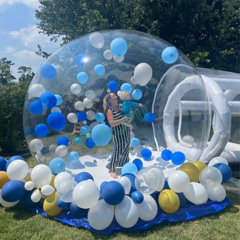AOYU Inflatable Bubble House Single Ball Clear Hotel Room Igloo Tent With Balloon For Kids Play