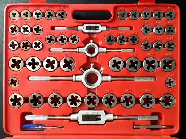115 шт Threading handy tap die set in blow mold чехол с дрелями и винтовыми экстракторами