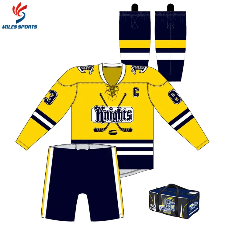 
custom high quality college ice hockey uniforms double sided fully sublimation print gum patches 100% poly team hockey jerseys 