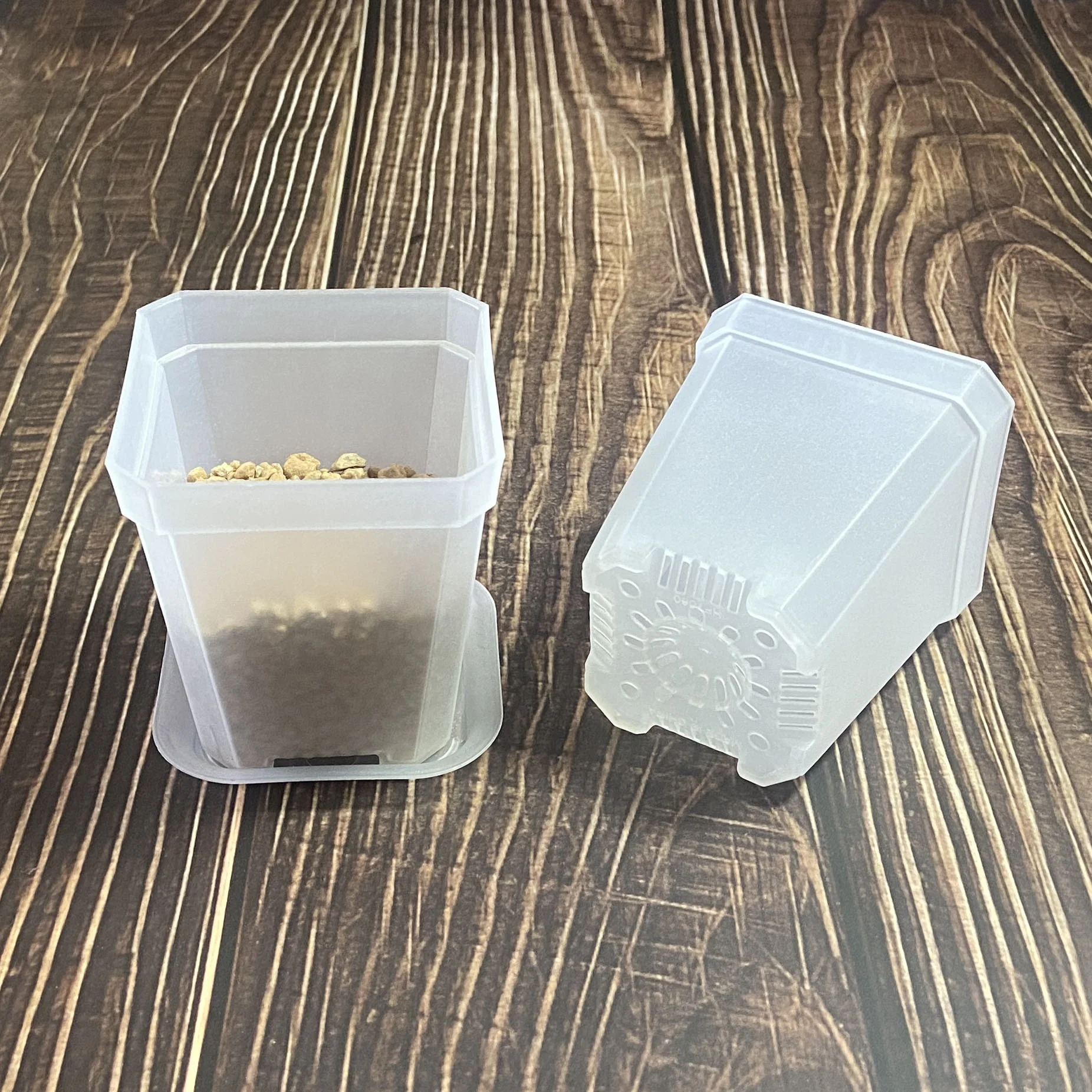 Garden Supplies Decorations For Home 2.75 4 Inch Square Thick Transparent Clear Colorful Succulent Plant Pot