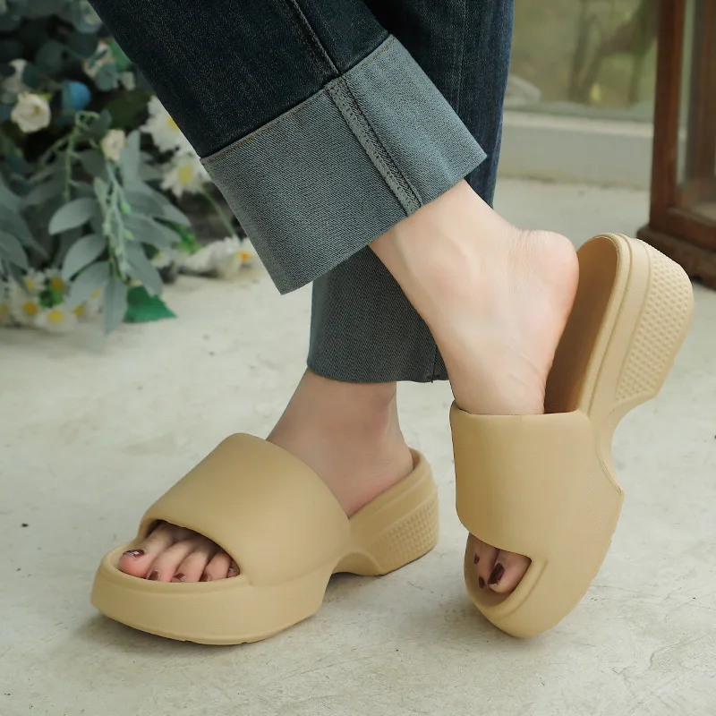 Slippers women EVA increase superb thick bottom fashion soft step on the sense of a flip-flop sum