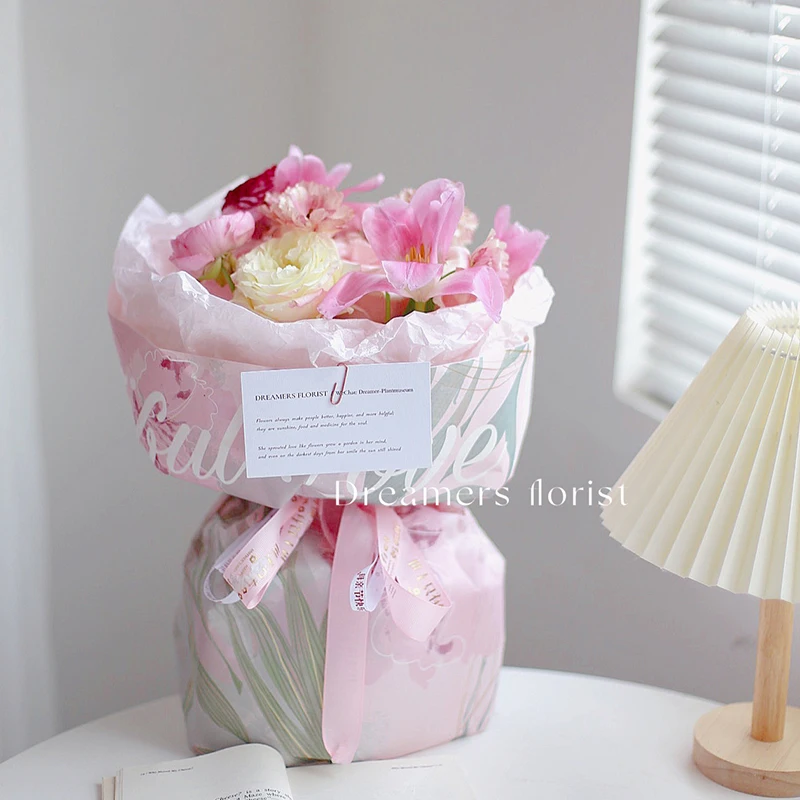 50x58cm Big Flower Gift Waterproof Wrapping Paper Craft Paper Florists Supplies Party Decorative Materials Flower Wrapping Paper