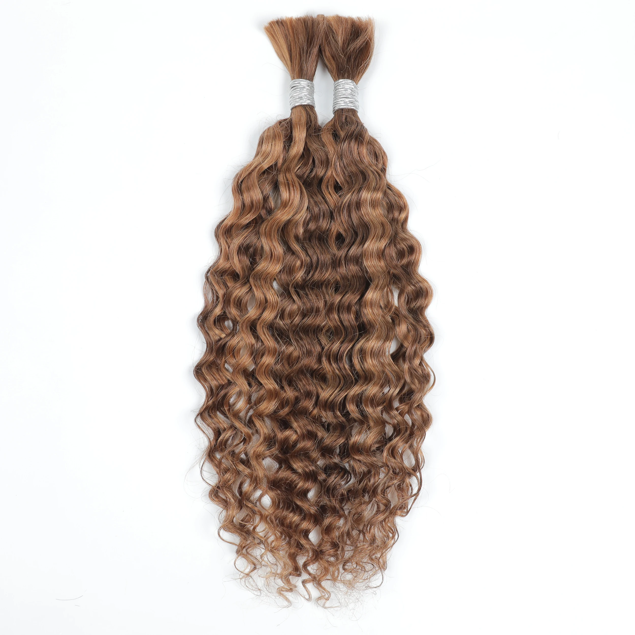 Hot Selling Products 2024 New Arrival 100% raw Hair bulk Weave Water Wave Ombre Highlight Human Branding Hair Extension