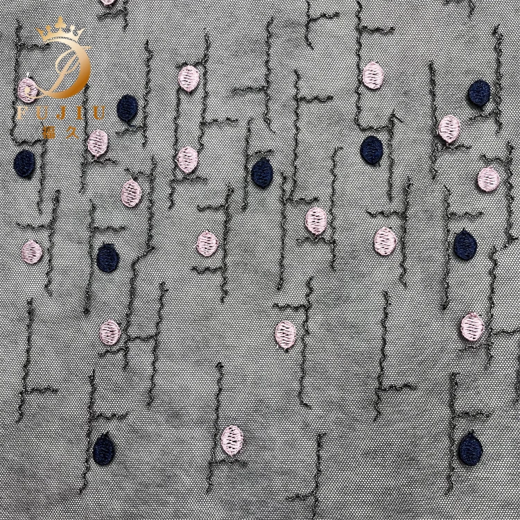 Pretty illusion embroidery fabric tulle fabric textiles