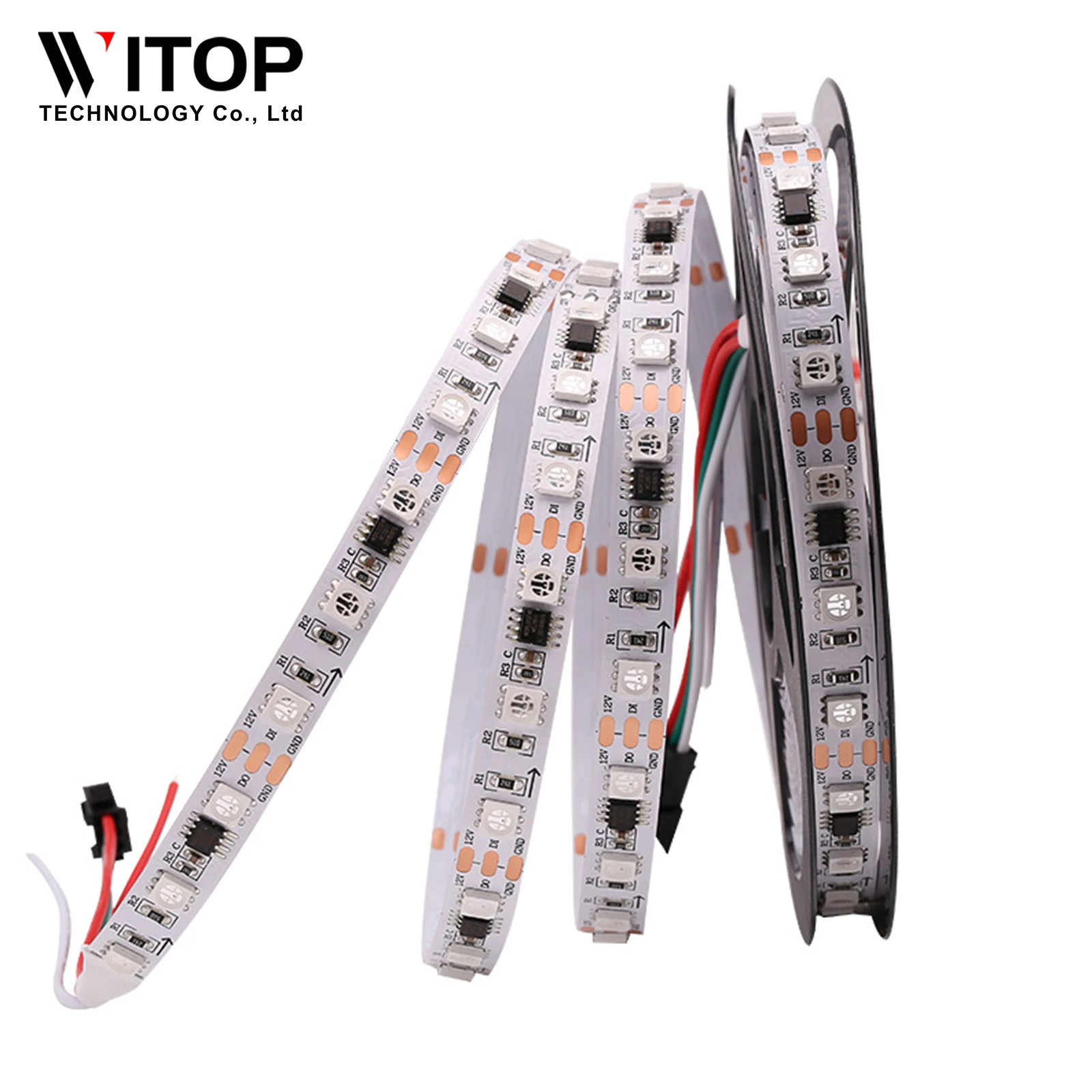Full Color Digital Pixel WS2811 Addressable LED Strip Light 12V 5050 RGB 5M 60LED/M
