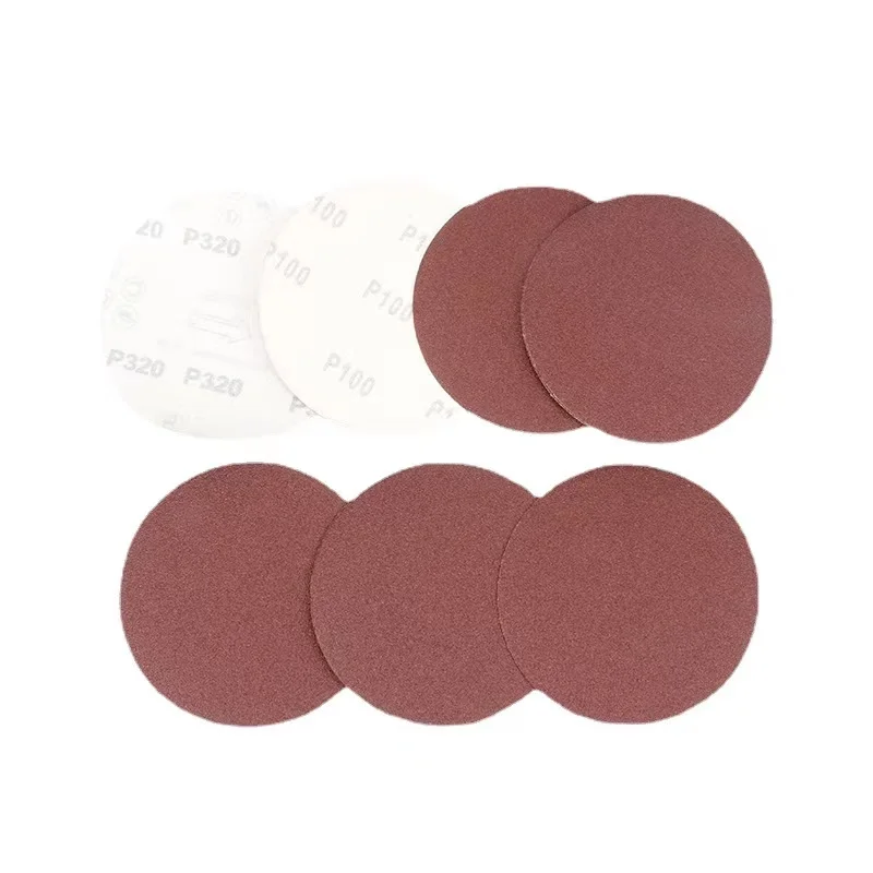 7/8/9 inch hook and loop no-hole aluminum oxide red sandpaper disc sanding disc for Sanding &Polishing