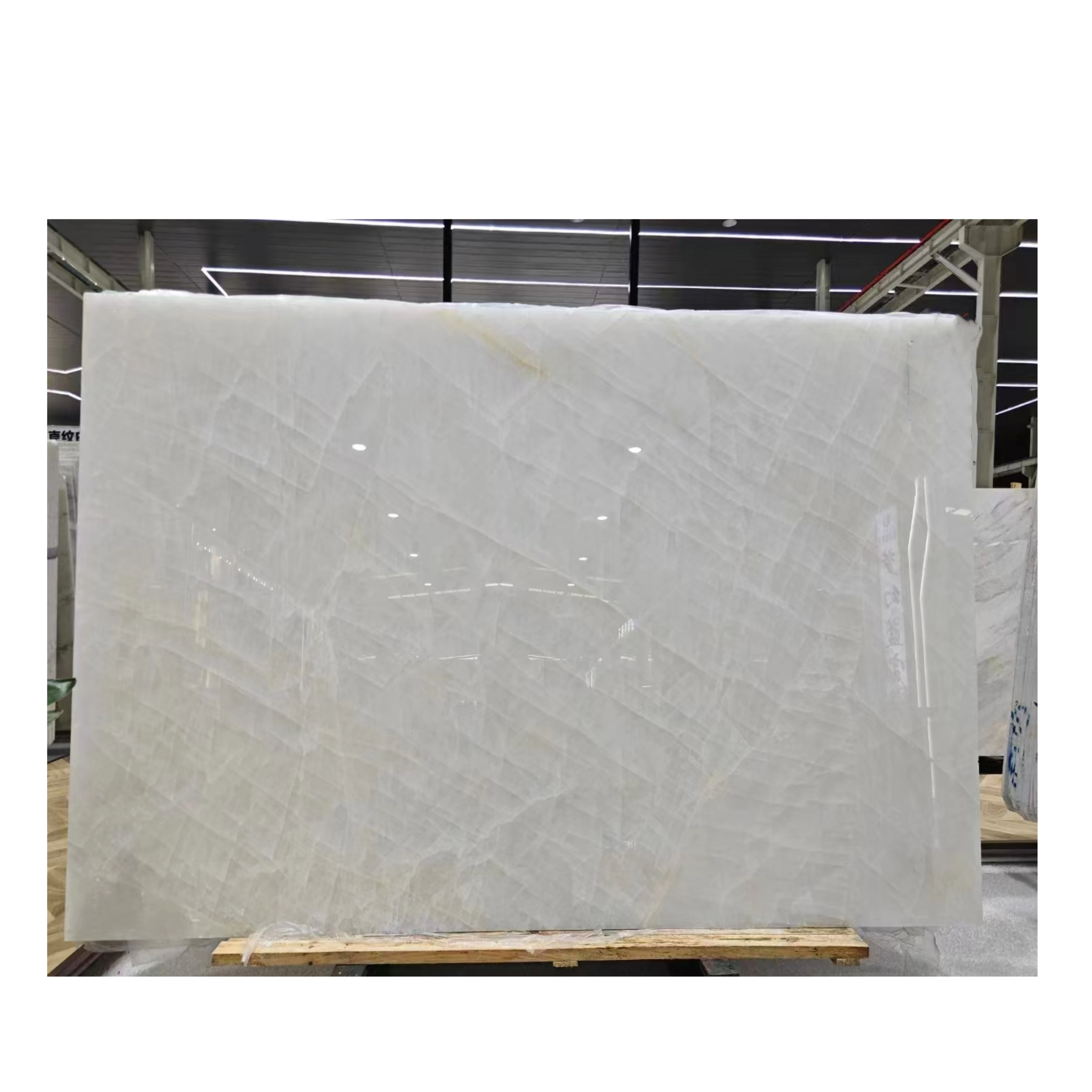 Polished Translucent Backlit Marble Snow White Jade Onyx Slab Onix Onice Backlight White Onyx Marble Stone White Jade