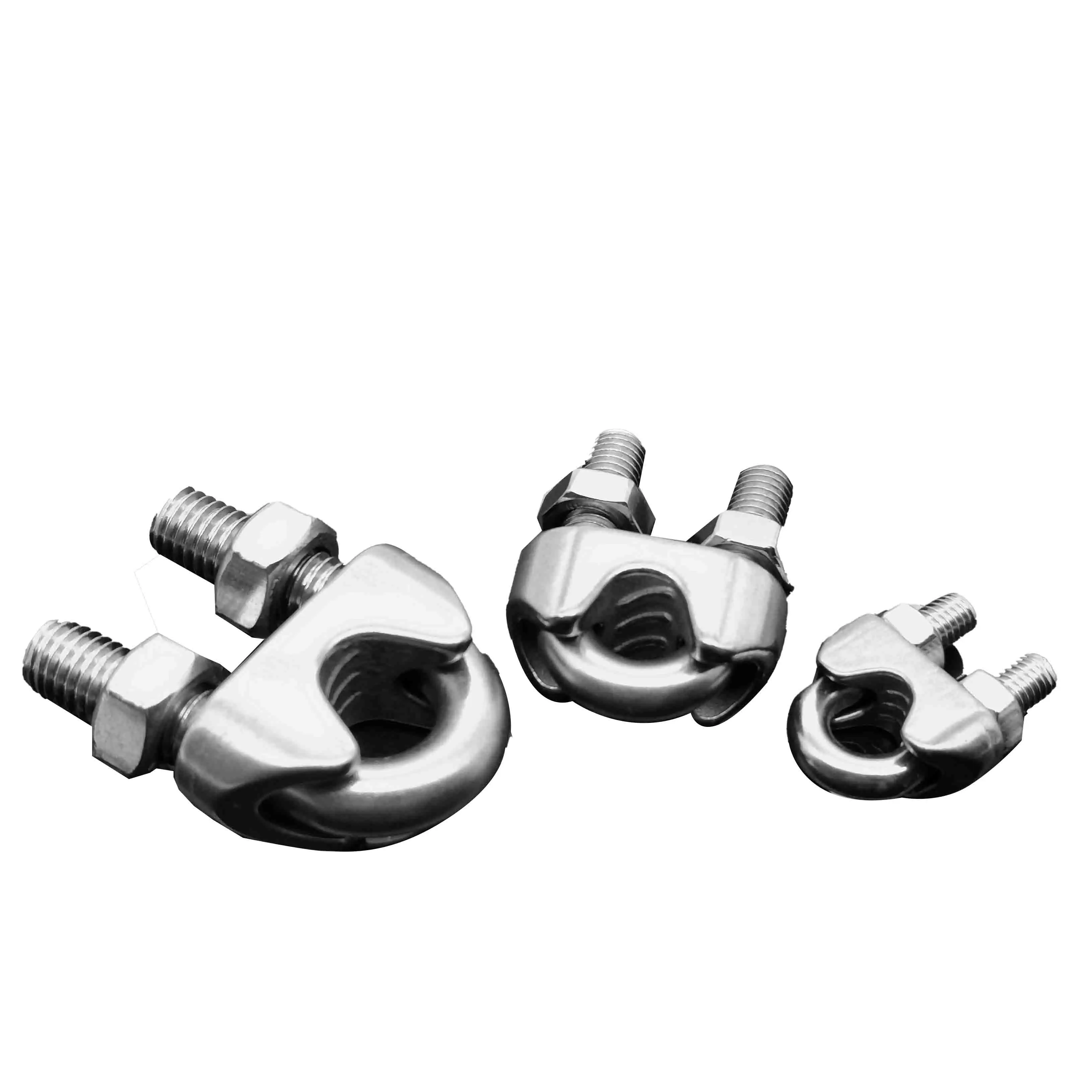 Factory 2-30mm Size Stainless Steel Wire Rope Clamp Clip for Heavy Duty