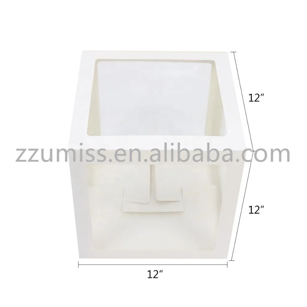 
Stone Amazon Hot Sale 4pcs Set DIY White Baby Shower Decorations for Boy Balloon Box, Best for Birthday Wedding Party Backdrop 