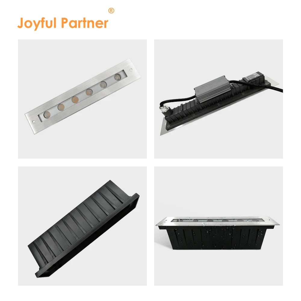 IP67 Waterproof Landscape Lighting RGB Multi Color 18W Underground Floor Deck LED Linear Inground Light