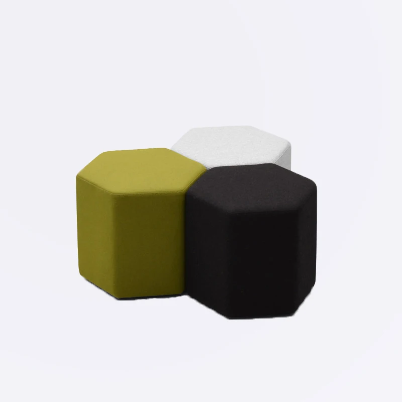 Modern appearance home hexagonal stools ottomans and pouf