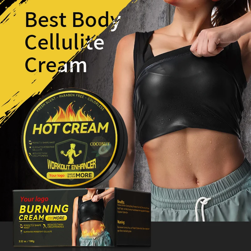 Custom Private Label Natural Organic Quick Sweat Waist Weight Loss Hot Slim Cream Body Belly Fat Burning Slimming Cream