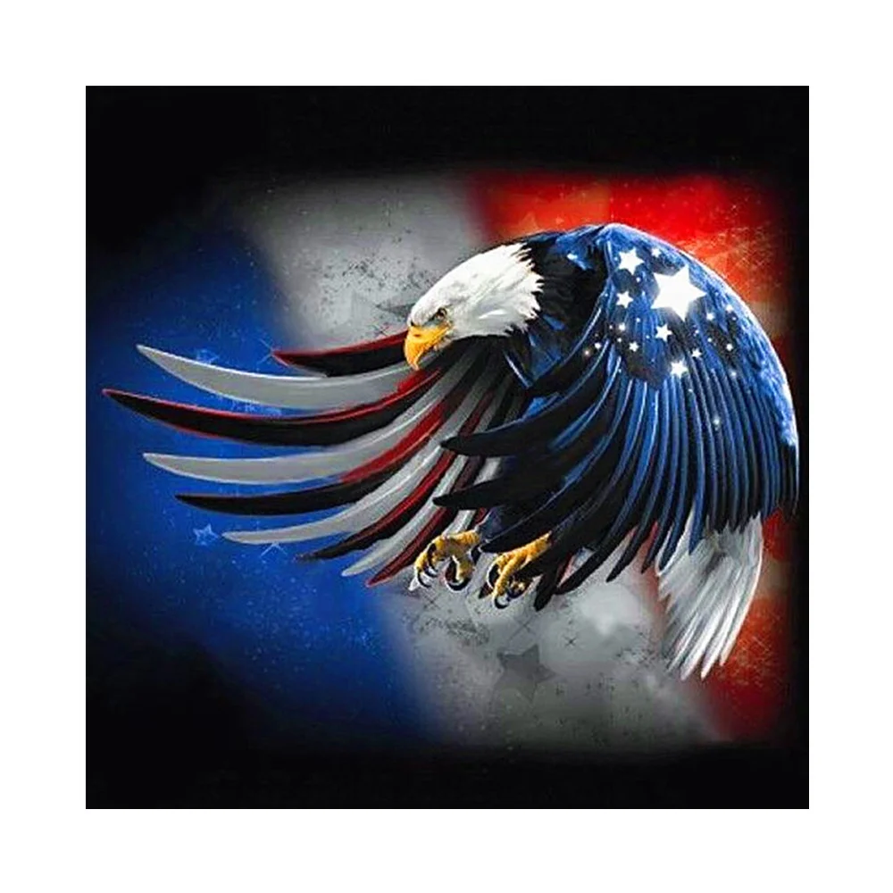 
Wholesale round full diamond American Eagle embroidery cross stitch art crafts canvas diamond painting diy 