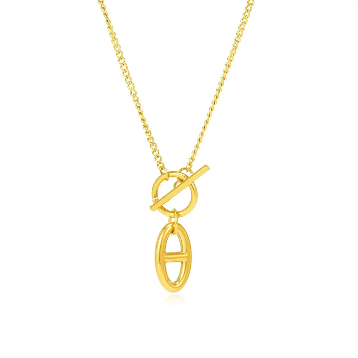 Fashionable exquisite Pig Nose Necklace Gold Plated Stainless Steel jewelry Jewelry for women