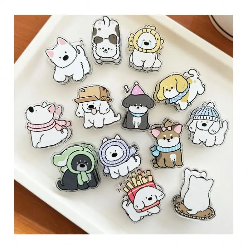 Wholesale Creative cartoon dog shape pp plastic mini paper binder memo holder clip