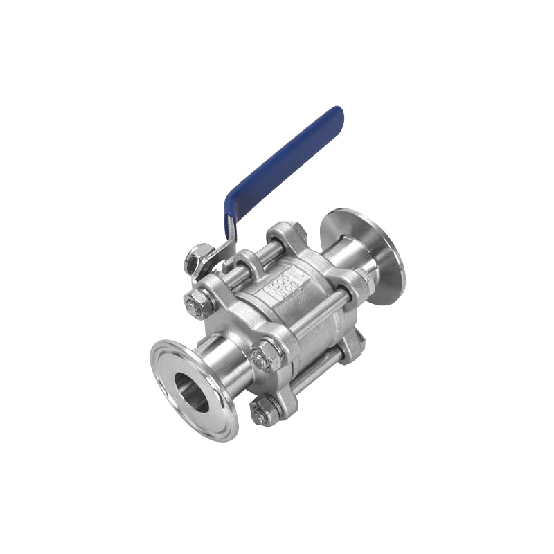304 stainless steel High platform Fast installation 3pc  ball valve DN15 DN20 pneumatic 3 way ball valve panel