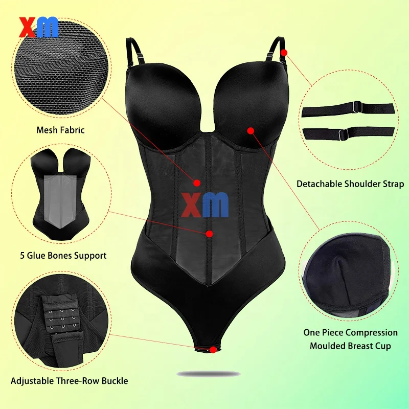Hot Selling Waist Trainer Shaper Tummy Control Bodysuit High Compression Garment Fajas Colombian Shapewear With Rods