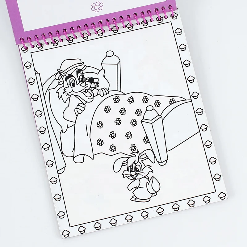 Custom no mess Kids magic water coloring painting book water wow doodle book