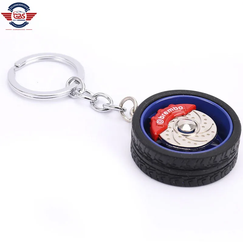 Key ring with Brake Discs Car Tire Wheel Hot RIM Car Wheel  Keychain