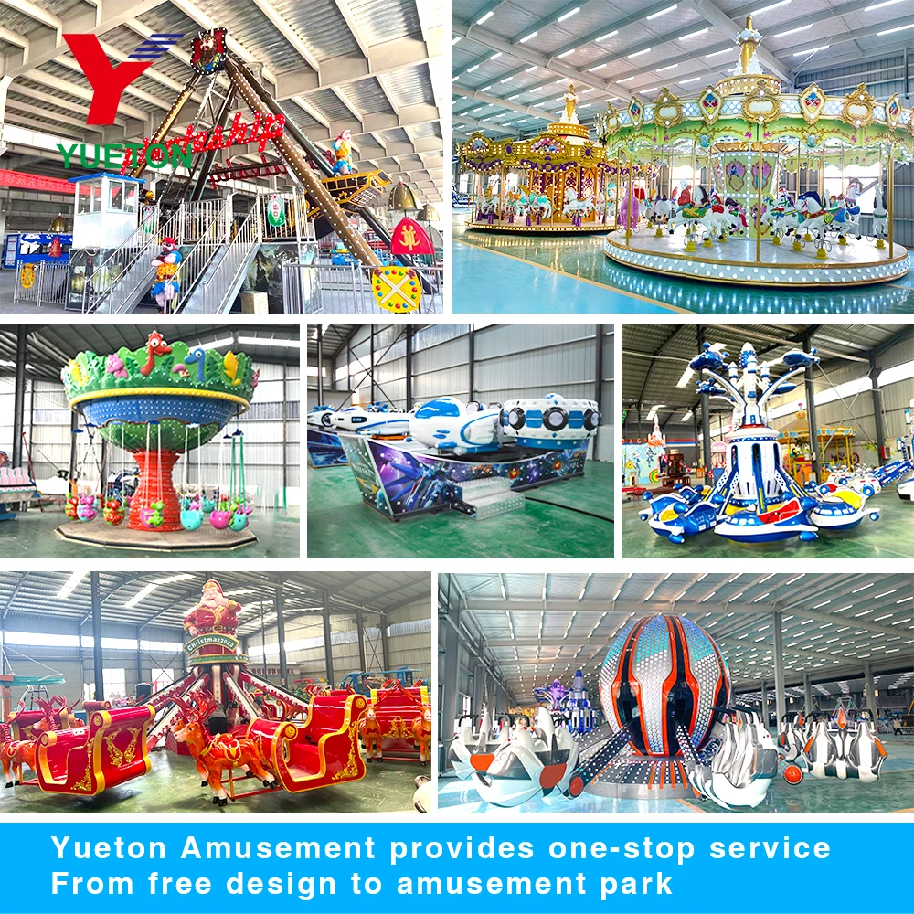 Fairground Amusement Park Rides Children 36 Seats Full Size Fiberglass Material Big Merry Go Round Carousel Horse