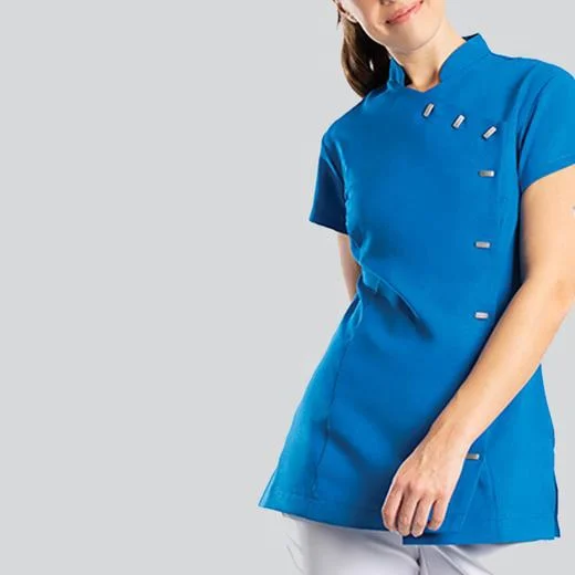 Wholesale Scrubs Tunics Beauty Tunic Uniforms Salonwear Buttons Front Beauty Salons Spa Uniforms Suits