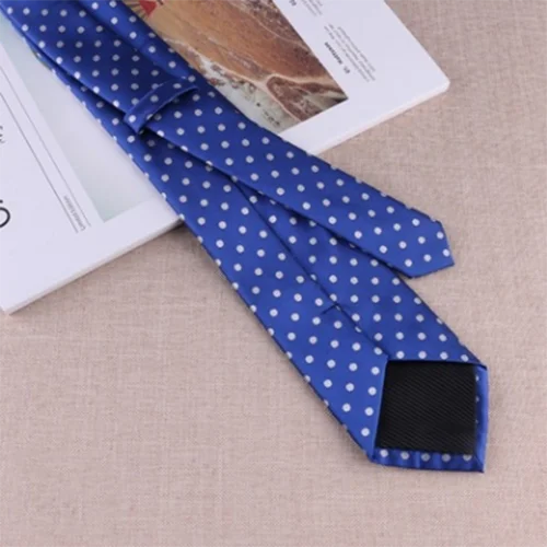 Wholesale  tie polka dot polyester woven fabric ties mens ready fashion ties