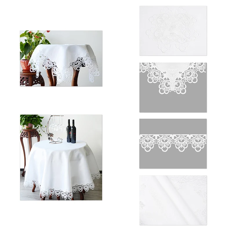Brillmax Table Cloth Round Rectangle Square 100% Polyester Table Cloth Tablecloth for Wedding Party