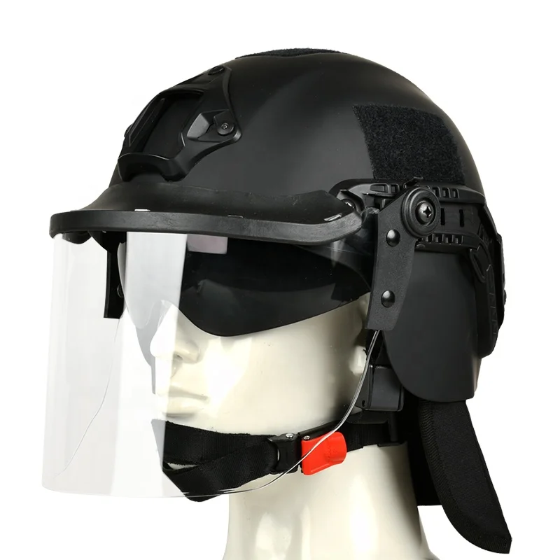 Face and neck head protection motorcycle offroad helmet military police tactical Riot Helmet composite carbon fiber helmet