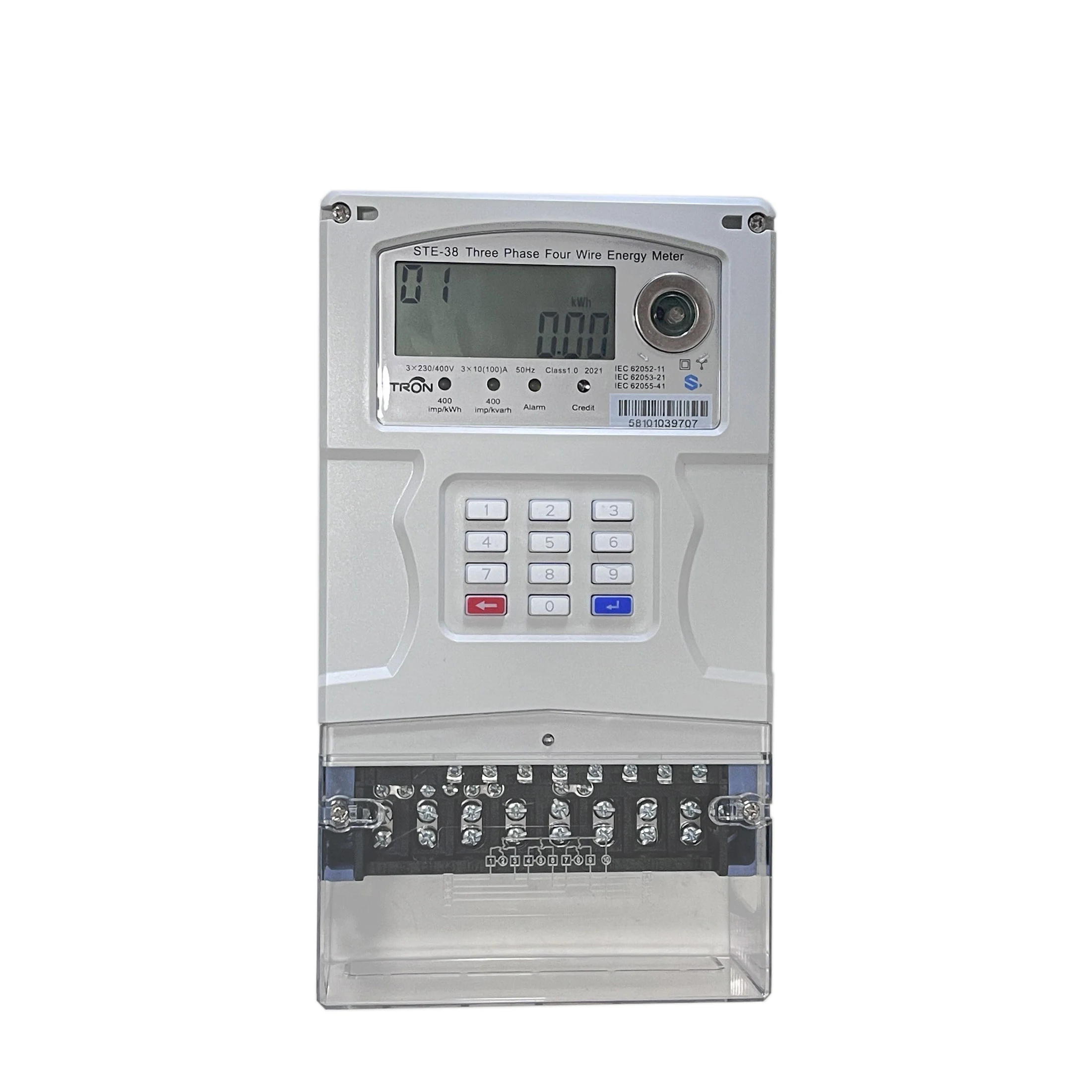 Factory direct sale Keypad Smart Prepayment Three Phase Electricity Meter