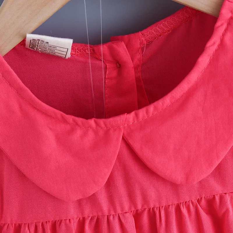 
Mudkingdom Summer Hot Sale Baby Girl Sleeveless Doll Collar Party Dress 100% Cotton Printed Clothing Sets For 2-6 Y Wholesale 