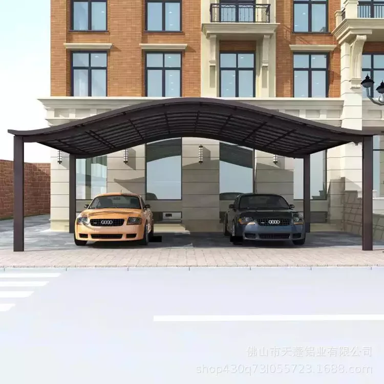 2 post car awning outdoor bike storage shed garage parking aluminum carport canopy tent garage with arched polycarbonate roof