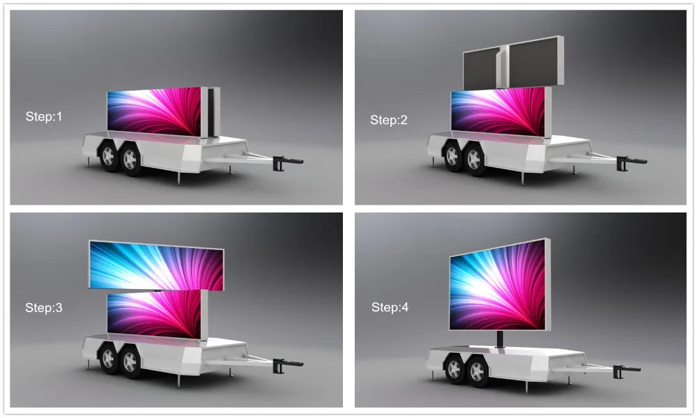 China customized led display trailer for roadshow