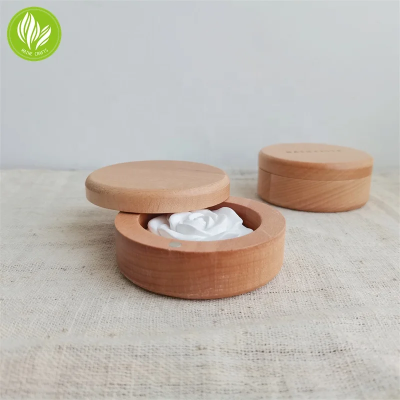 round wood box  for Himalayan salt and aroma stone diffuser