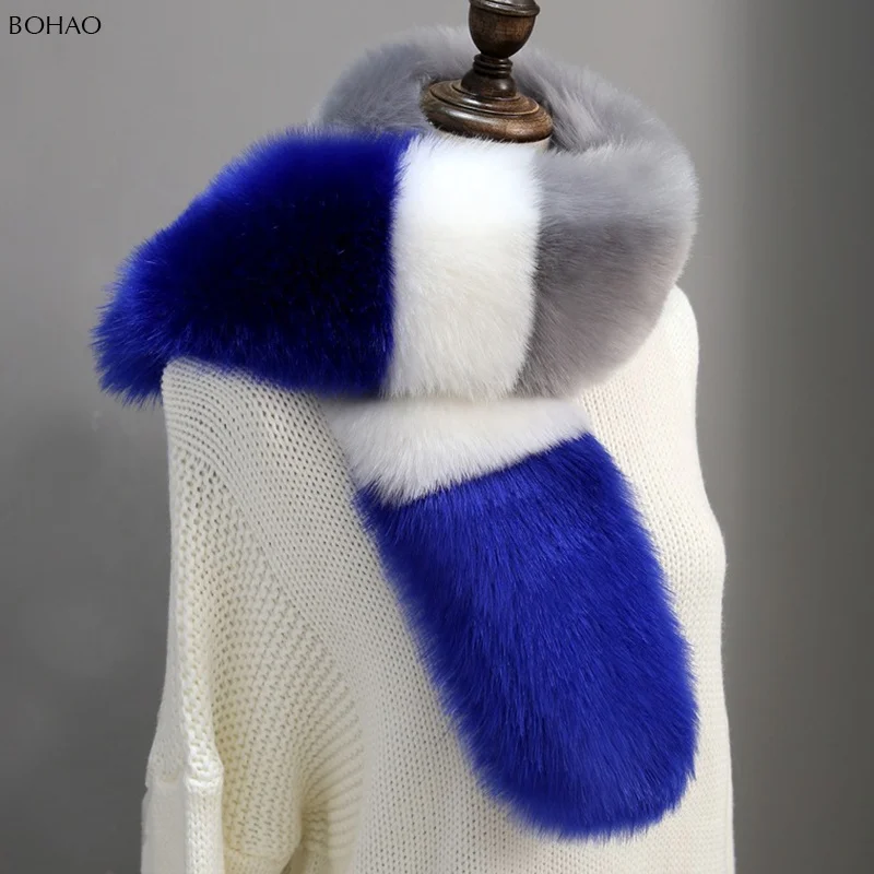 Воротник из искусственного меха лисы, много цветов на выбор