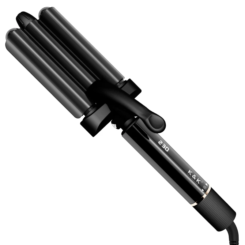 Home Use 22 mm Titanium Curling Irons LCD Ceramic Hair Curler Roller Private Label Three Barrel Curling Iron