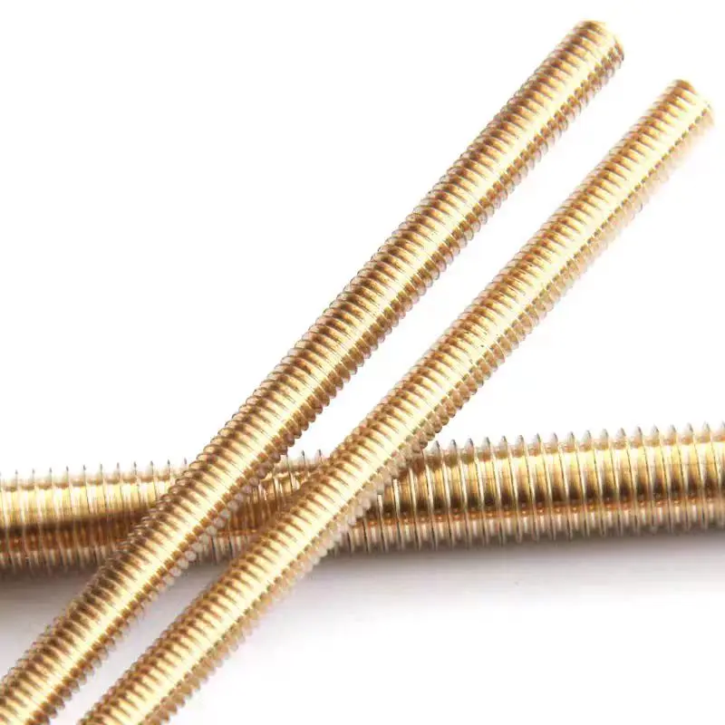 M4 M5 M6 M8 M10 M12 M16 Brass Threaded Rod Copper Full Threaded Stud Bar Thread Stud Bolt