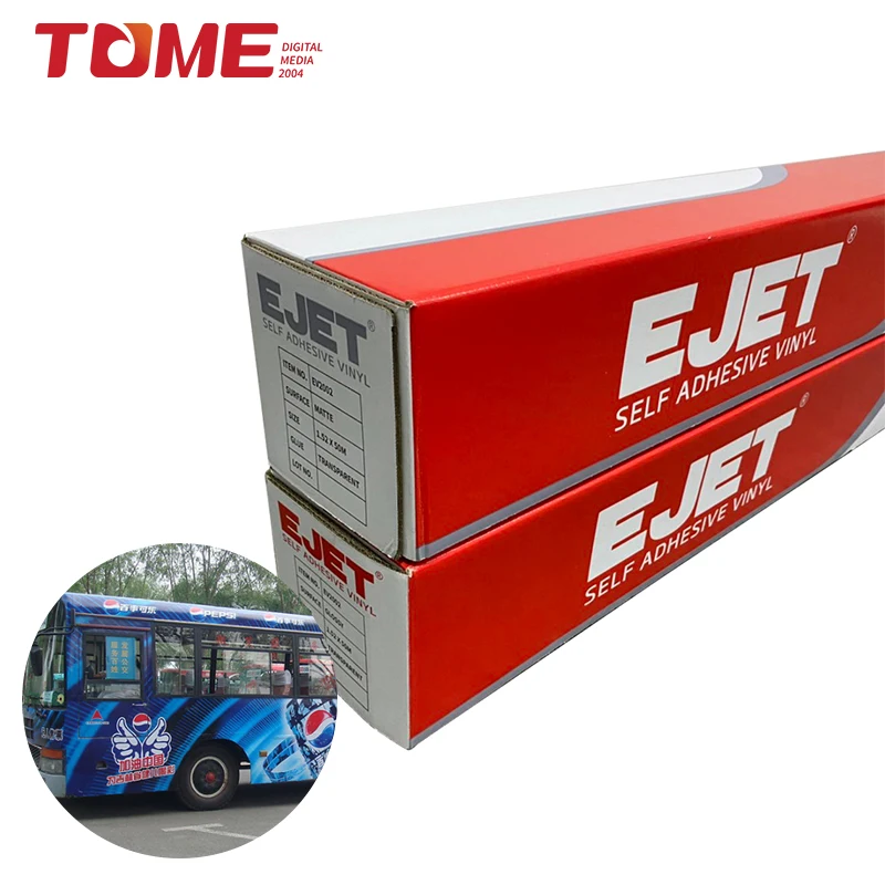 Wholesale 140g white glue self adhesive vinyl 100 micron Tome printable vinyl stickers