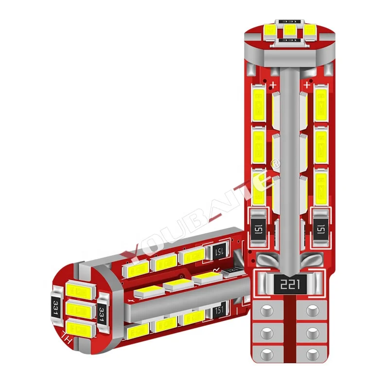 Automobile Lighting Led Car Light White 4014 27smd Canbus 12v 194 T10 Led Auto Led Bulb T10