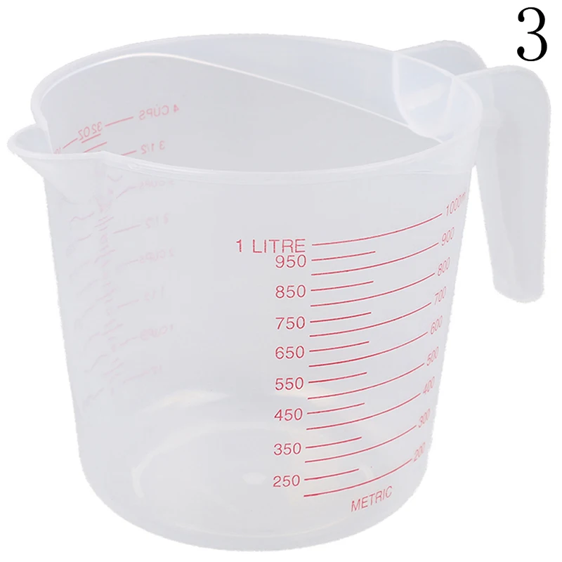 OEM 250/500/1000ML/100ML Plastic Measuring Cup Jug Pour Spout Surface Kitchen Tool Supplies Quality cup with graduated Kitchen