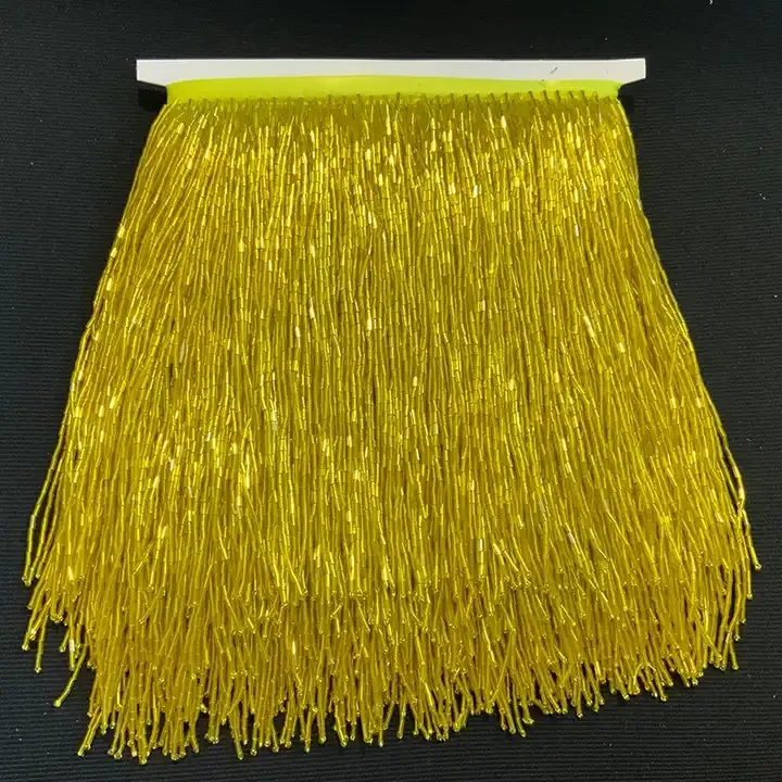 Wholesale 15cm Handmade Delicate Bead Fringe Trim Crystal Beaded Dress Tassel Fringe