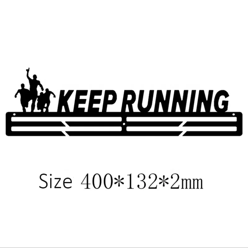 VJ New Women Men Stainless Steel Keep Running Rack Holder Medal Hanger Display For Sports Gifts