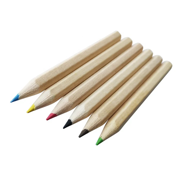 Stationery Mini Kids Wooden Color Pencils with logo