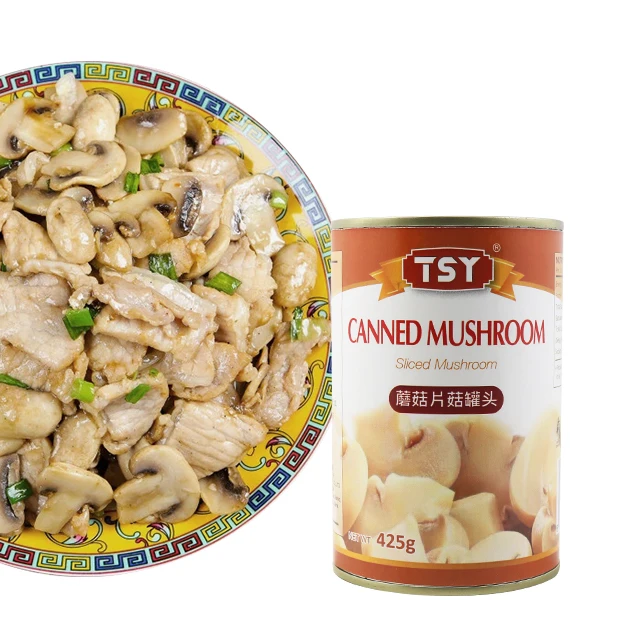 TSY Food Chinese factory Vegetarian Food Vegetables 400g Peeled Wholesales Salted And Tasty Instant Whole Canned Straw Mushrooms
