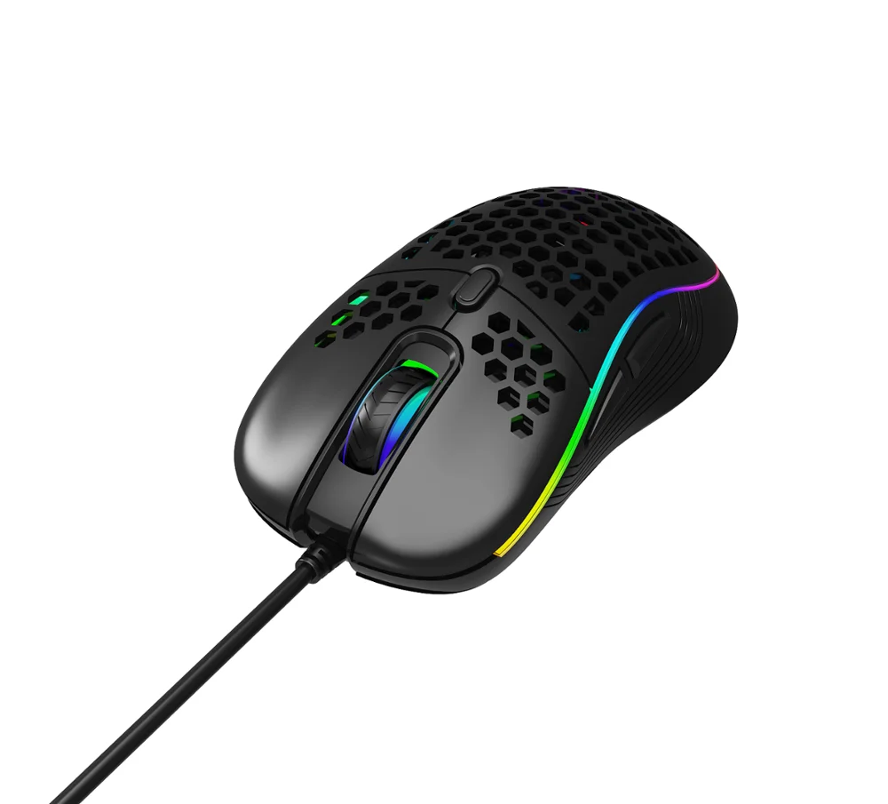 Лидер продаж 2020, Ультралегкая игровая мышь, сотовый корпус, мышь RGB для pro gamer 8D, проводная мышь для обеих рук