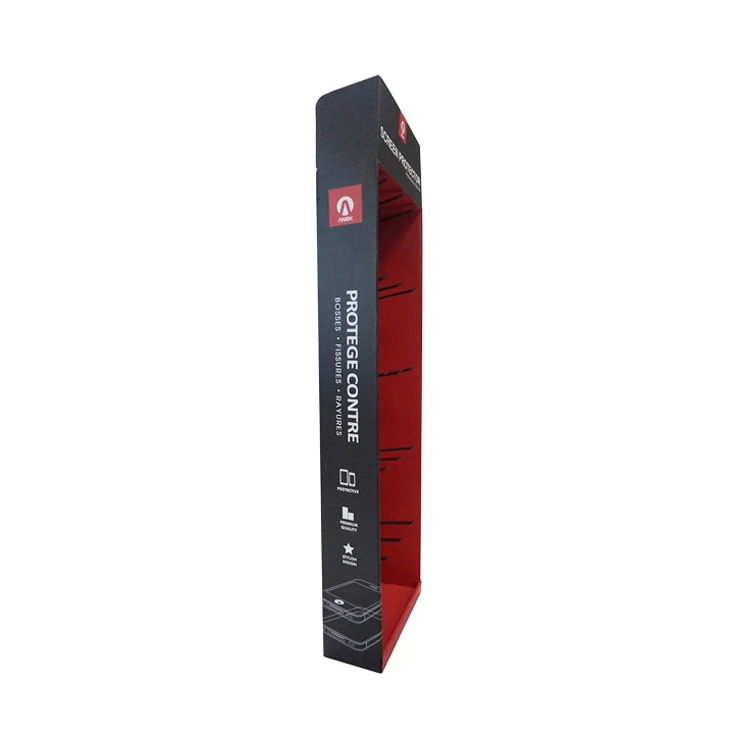 Картонная коробка с крюком для дисплея по индивидуальному дизайну роскошная картонная сотового телефона стойка розничная продажа бумажных стеллажей