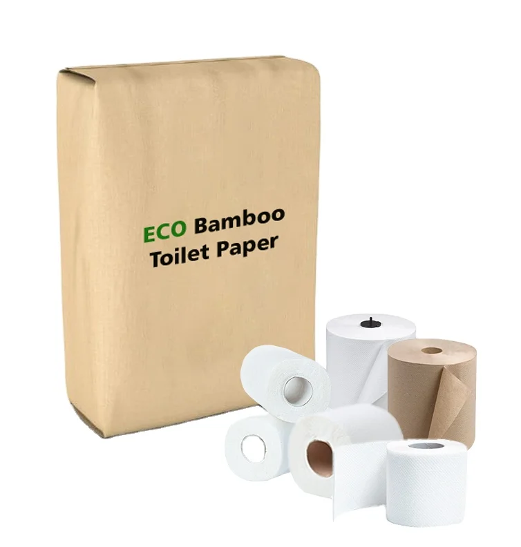 Biodegradable Eco Friendly Bath Tissue with Soft Quick Dissolving 2 Ply Sheets Bamboo Toilet Paper Septic Safe